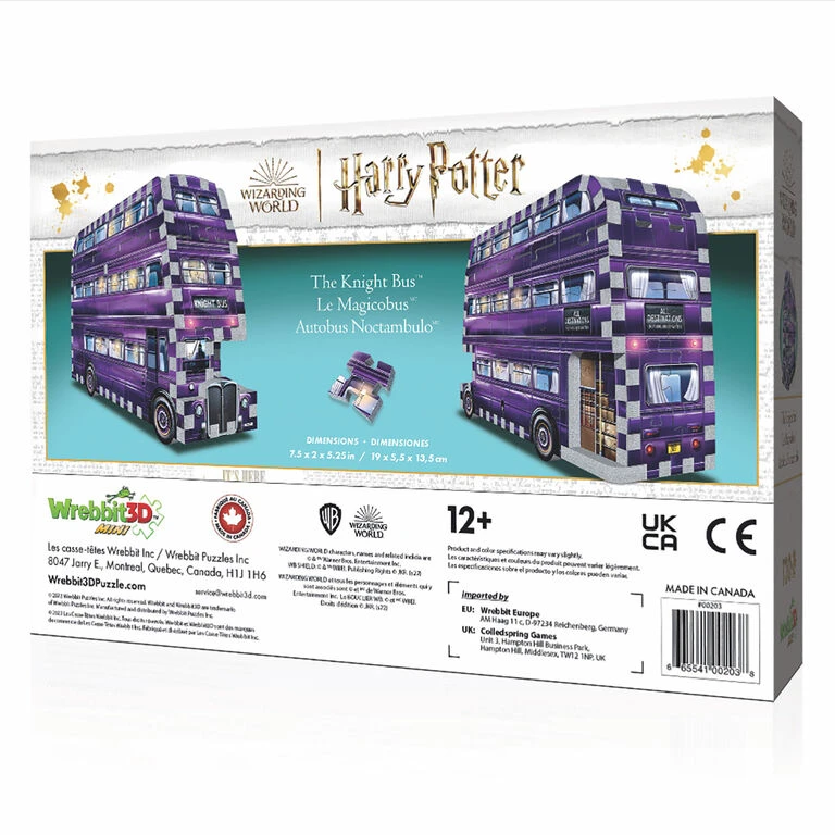 Wrebbit3D Harry Potter Mini Knight Bus 130-Piece Jigsaw Puzzle - Image 3
