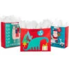 Hallmark 13" And 15.5" Assorted Kids 3-Pack Christmas Gift Bags With Tissue Paper