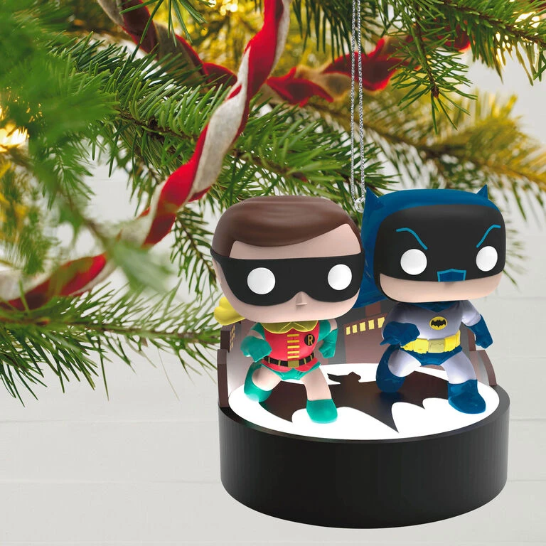 Hallmark Batman™ The Classic TV Series Batman™ And Robin™ Funko POP!® Ornament With Light And Sound - Image 2
