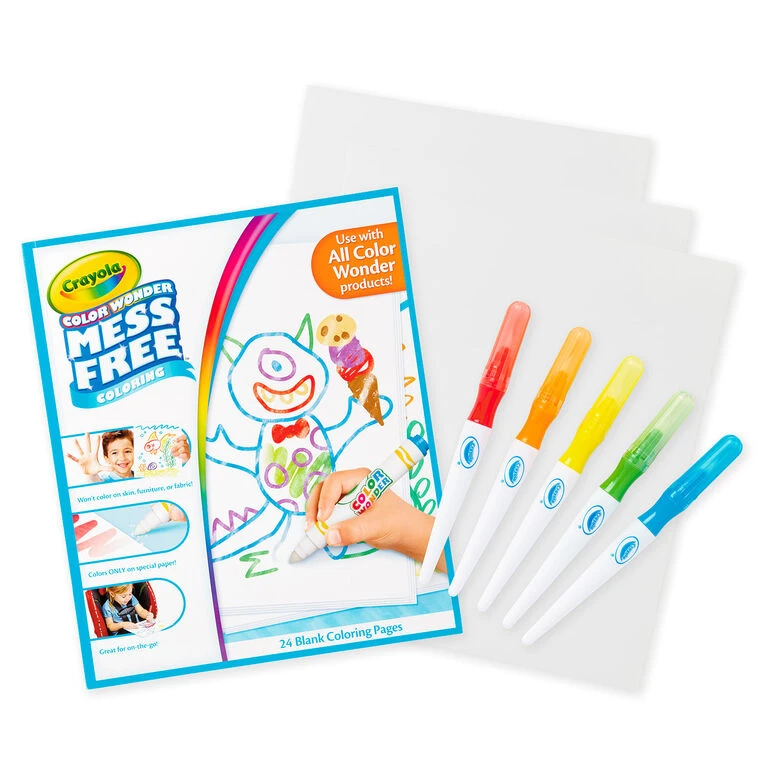 Crayola® Color Wonder Paintbrush Pens And Drawing Pad Set - Image 2