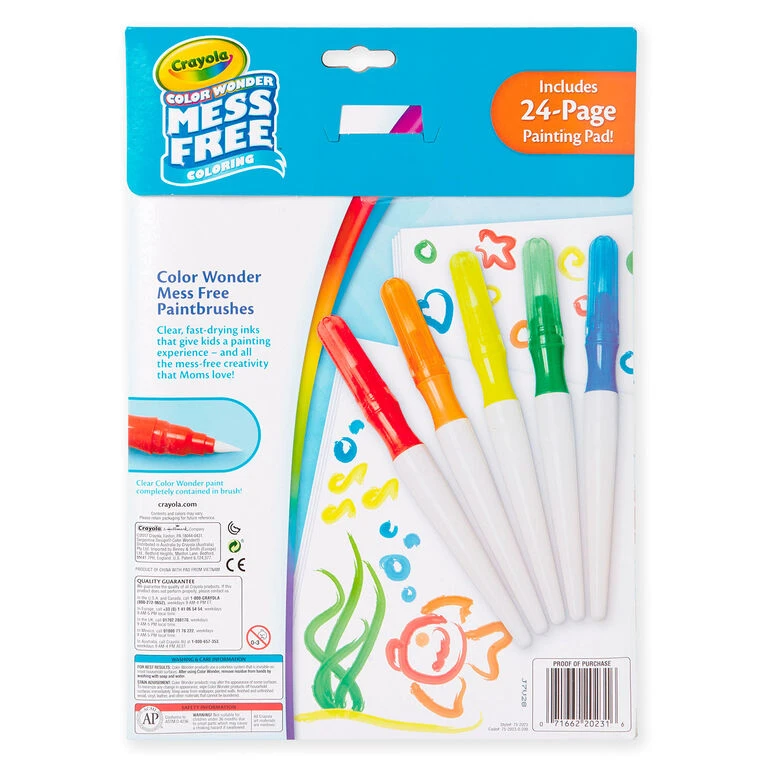 Crayola® Color Wonder Paintbrush Pens And Drawing Pad Set - Image 4