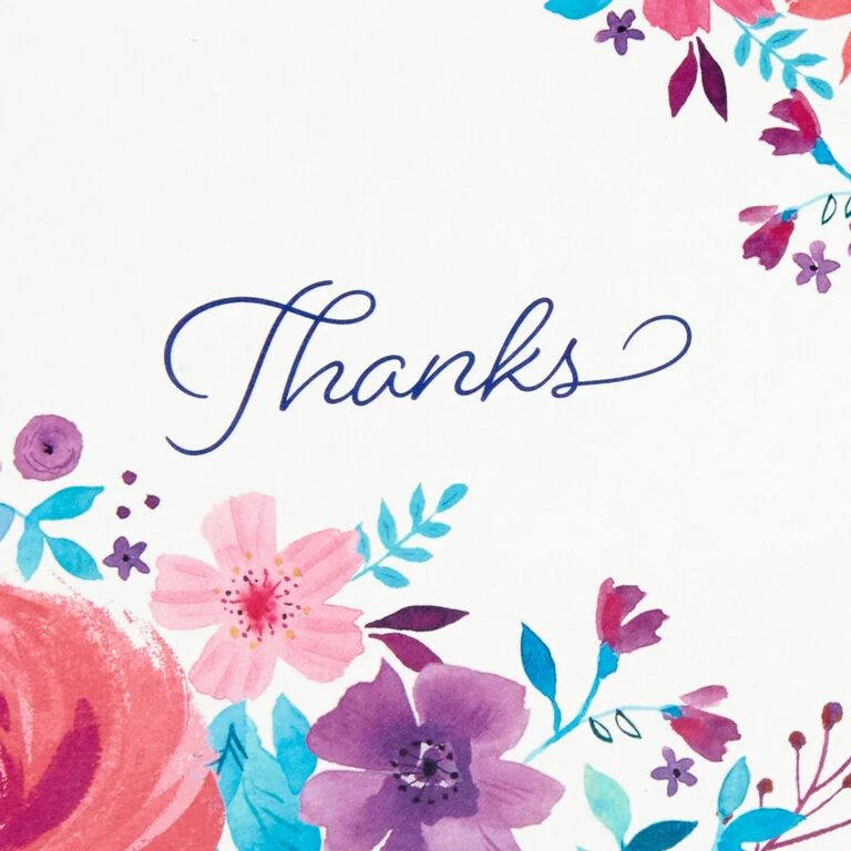 Hallmark Colorful Floral Assorted Blank Thank-You Notes, Box Of 48 - Image 3