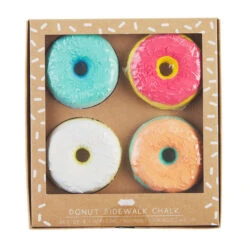 Mud Pie Donut Washable Sidewalk Chalk, 4 Pieces