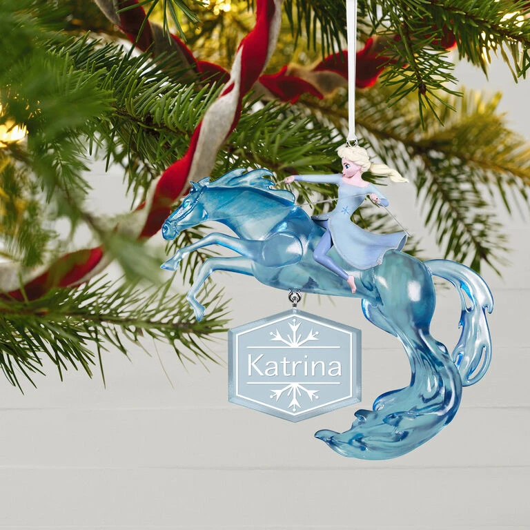 Hallmark Disney Frozen 2 Elsa And Nokk Personalized Ornament - Image 2