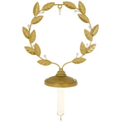 Hallmark Golden Wreath Metal Ornament And Stocking Hanger