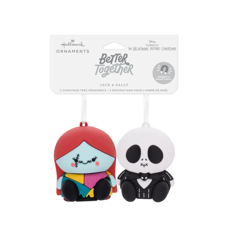 Better Together Disney Tim Burton's The Nightmare Before Christmas Jack And Sally Magnetic Hallmark Ornaments, Set Of 2 - Image 4