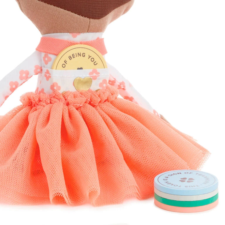 Hallmark Little World Changers™ And Kind Culture Co. The Doll Kind Dark Skin Girl, 12" - Image 3