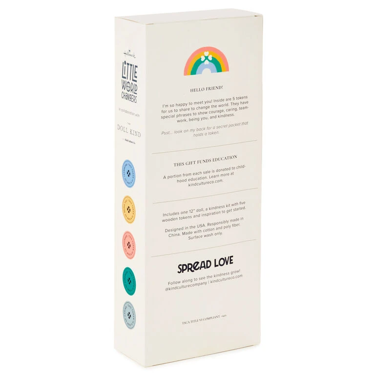 Hallmark Little World Changers™ And Kind Culture Co. The Doll Kind Dark Skin Girl, 12" - Image 7