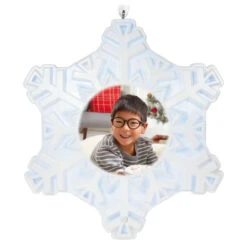 Hallmark Magic Sparkling Snowflake Photo Personalized Ornament With Light
