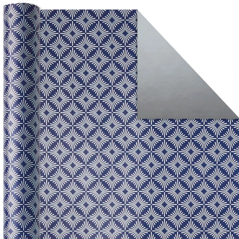 Hallmark Metallic Shimmer 3-Pack Reversible Wrapping Paper, 120 Sq. Ft. Total - Image 4