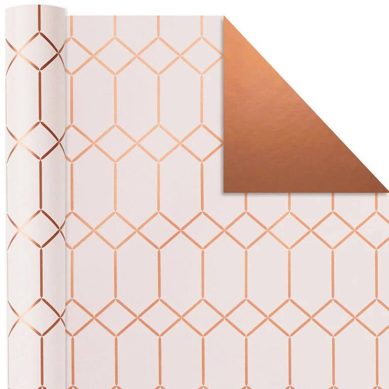 Hallmark Metallic Shimmer 3-Pack Reversible Wrapping Paper, 120 Sq. Ft. Total - Image 5