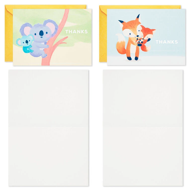 Hallmark Mom And Baby Animal Assortment Blank Thank-You Notes, Pack Of 48 - Image 3
