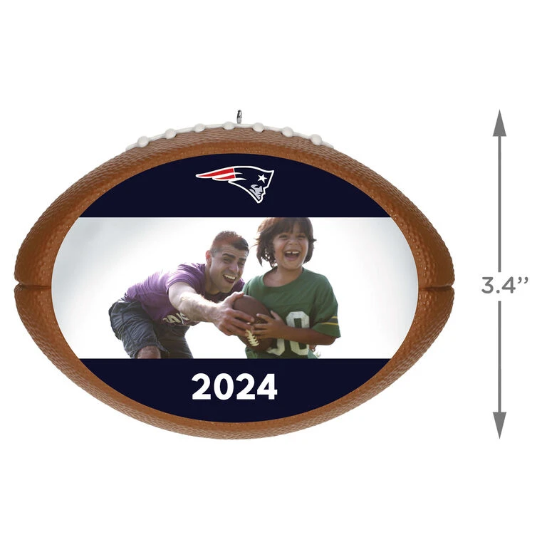 Hallmark NFL Football New England Patriots Text And Photo Personalized Ornament - Image 3