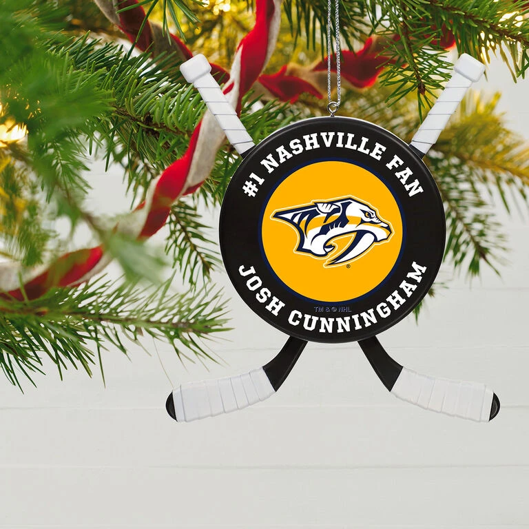 NHL Hockey Personalized Ornament, Nashville Predators® - Image 2