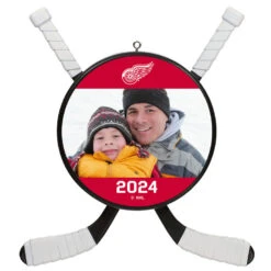 NHL Hockey Personalized Photo Ornament, Detroit Red Wings®