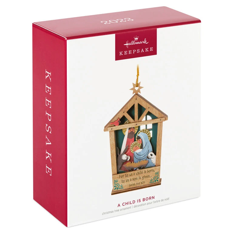 Hallmark A Child Is Born Nativity Papercraft Ornament - Image 4