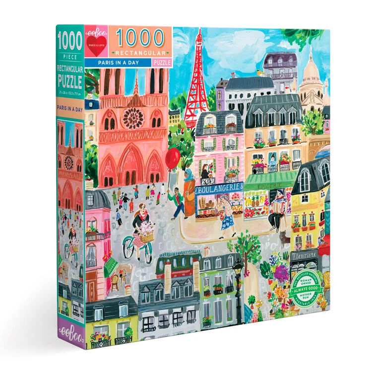 Eeboo Paris In A Day 1000-Piece Jigsaw Puzzle