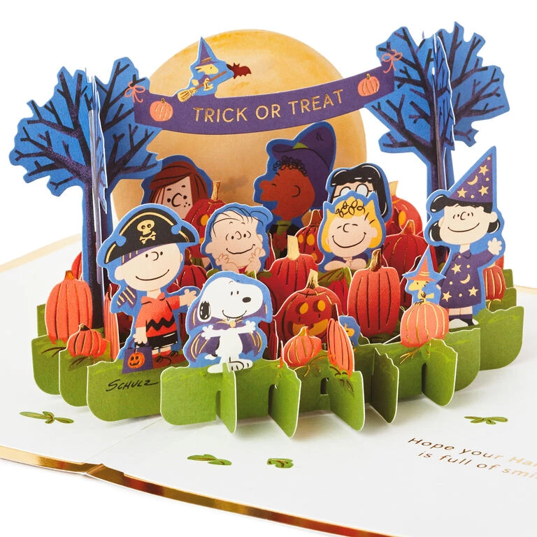 Hallmark Peanuts® Trick Or Treat 3D Pop-Up Halloween Card