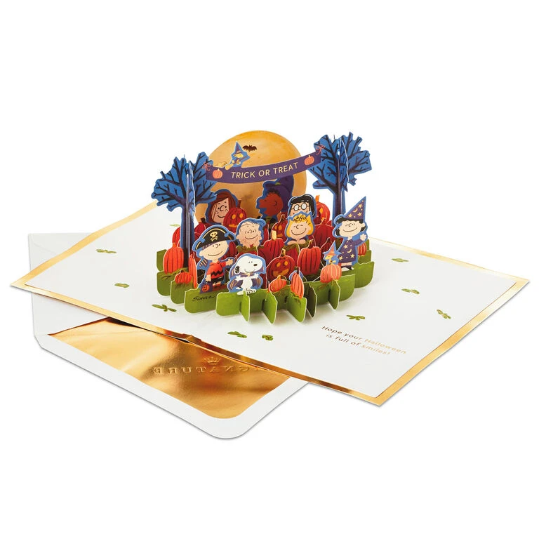 Hallmark Peanuts® Trick Or Treat 3D Pop-Up Halloween Card - Image 2