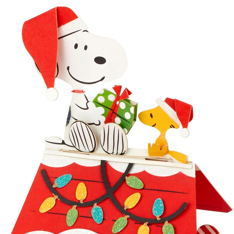 Hallmark Peanuts® Snoopy Joy To The World 3D Pop-Up Christmas Card - Image 2