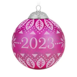 Hallmark Christmas Commemorative 2023 Glass Ball Ornament