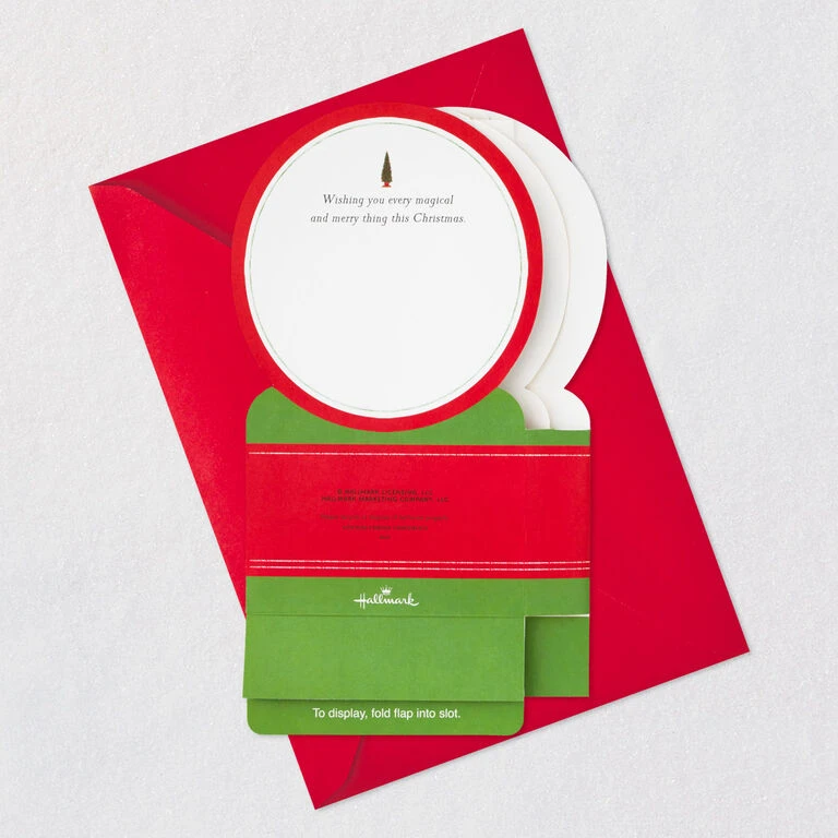 Hallmark Santa's Sleigh Snow Globe Musical 3D Pop-Up Christmas Card With Motion - Image 8