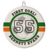 Soccer Ceramic Circle Personalized Ornament