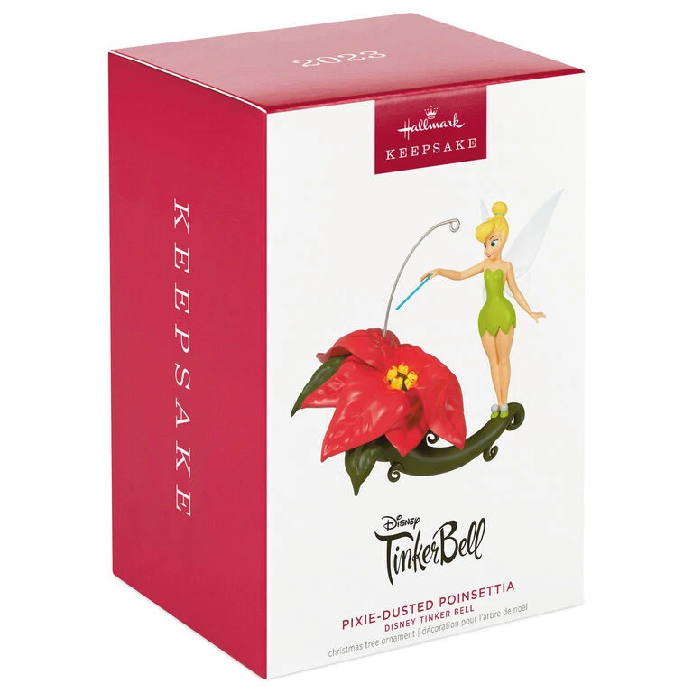 Hallmark Disney Tinker Bell Pixie-Dusted Poinsettia Ornament - Image 4