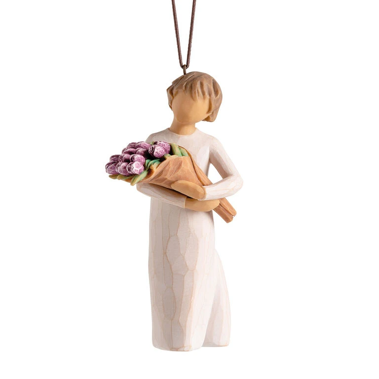 Willow Tree Surprise Tulip Bouquet Figurine Ornament, 4" H